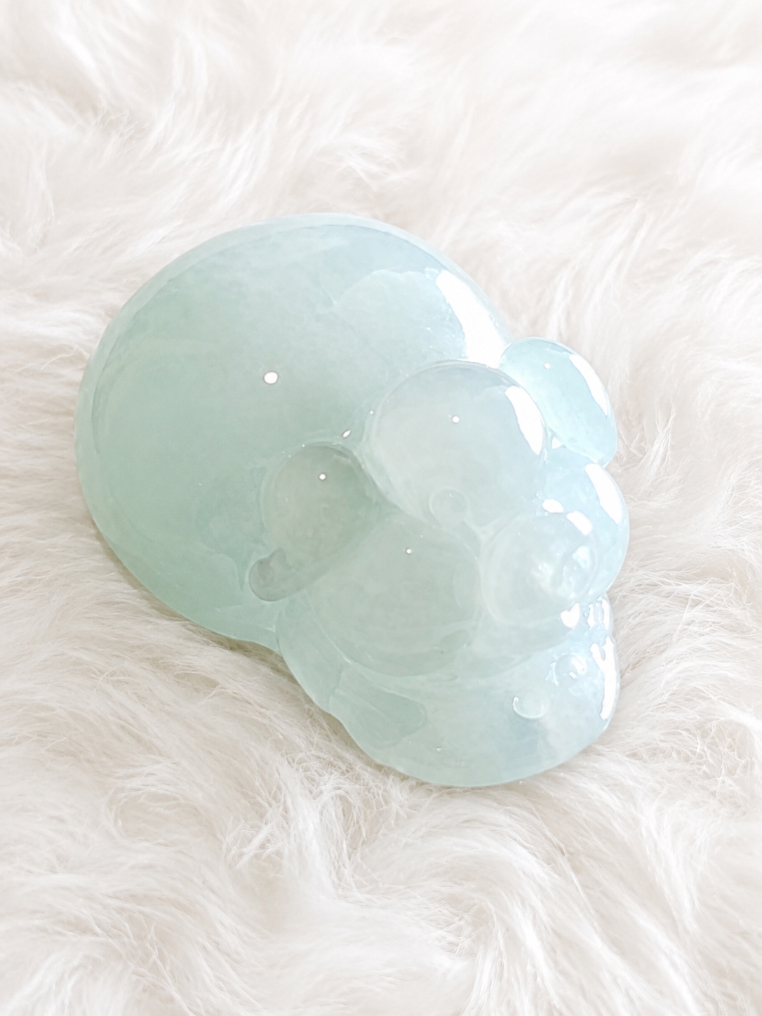 Jade Pig Figurine | Icy Green Wealth Symbol | 23.2mm | Semi-Translucent Carving